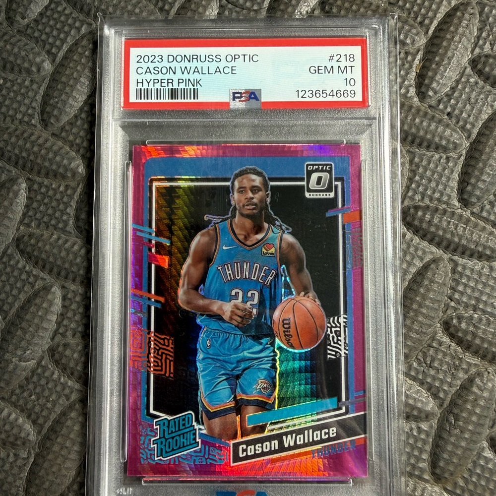 2023 Donruss Optic Cason Wallace Hyper Pink Card PSA 10 #218